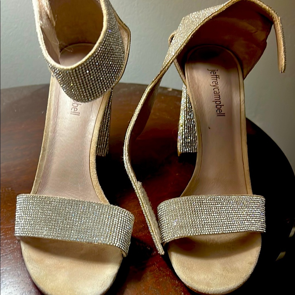 Jeffrey Campbell Gold Glam Heels